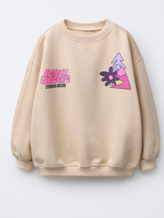 Zara Other - Zara Toddler Girl Dreamy Landscape Sweatshirt 4T
